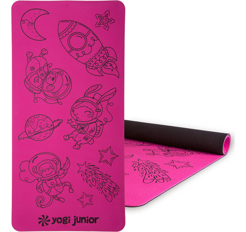 Yogi Junior Kids Yoga Mat - Sin Pvc - Espuma Tpe De Doble Ca