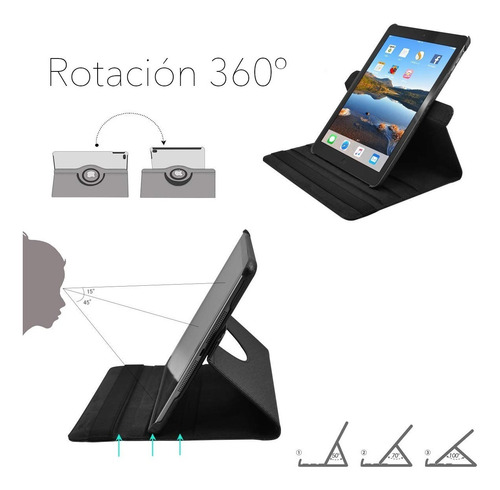 Funda Para iPad New 5ta 6ta Generación Giratoria 360º
