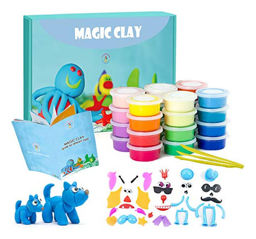 Kit De Arcilla Para Modelar 24 Colores De Arcilla Mágica U