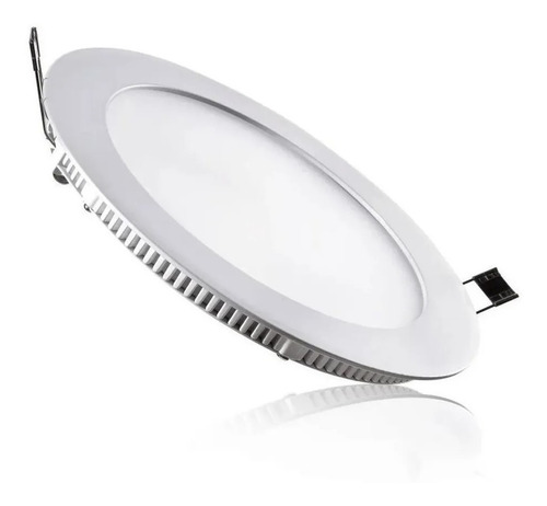 Foco Panel Led 12w Embutido Redondo Luz Calida