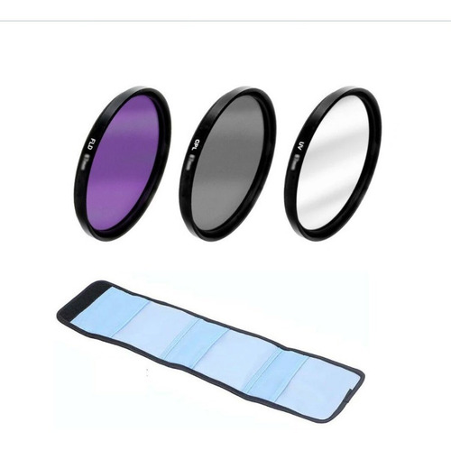 Imagen 4 de 4 de Filtros Para Fotografía 55 Mm , Set De 3 Uv Fld Cpl Estuche