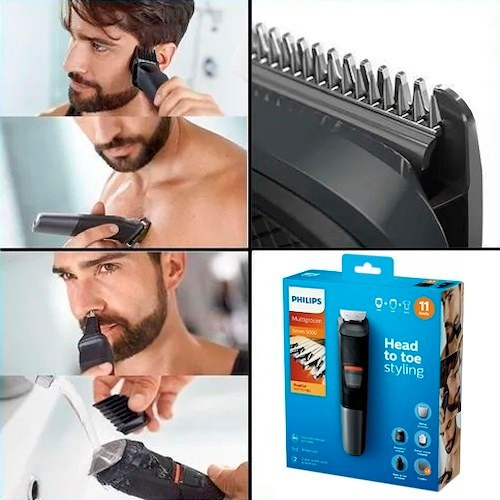 Imagen 5 de 7 de Cortabarba Multigroom Philips Mg5730 Recargable 11en1