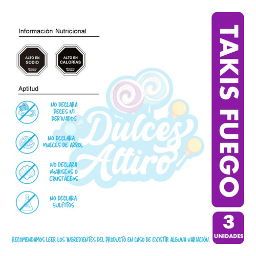 Takis Fuego - Extremo Sabor Ají Y Limón (pack De 3 Unidades)
