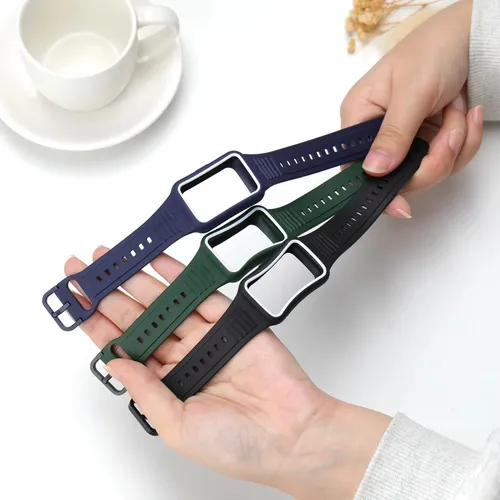 4 Correas+fundas For Samsung Galaxy Watch Fit 3 Color Silic