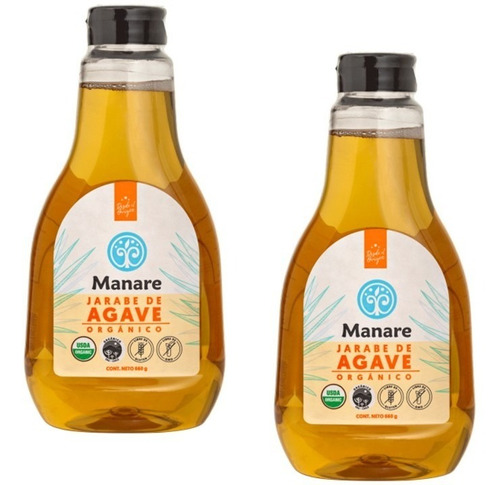 Pack X2 Jarabe De Agave Organico 660 Grs Manare. Sin Gluten