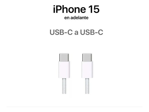 Cable De Carga Rápida Tipo C A C Usb-c 1metros Para Mac/iPad