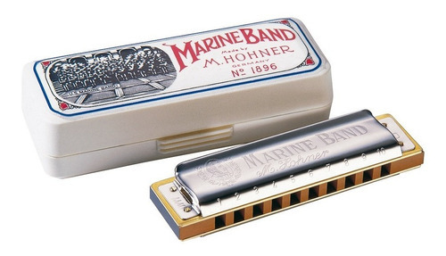 Hohner Armónica Marine Band 1896la Blues Color Café Tono A