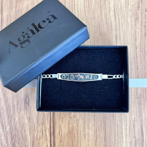 Imagen 7 de 9 de Esclava Pulsera De Plata .925 Simbolos Suerte Hombre Agálea