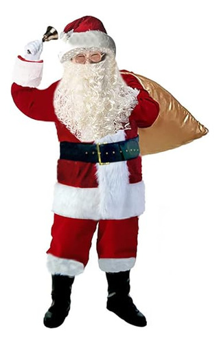 Traje Papa Noel Para Hombre Accesorios Traje Papa Noel Lujo