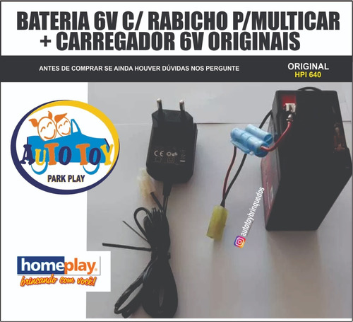 Multicar 640 Hpi640 - Homeplay - Bateria + Carregador 6v