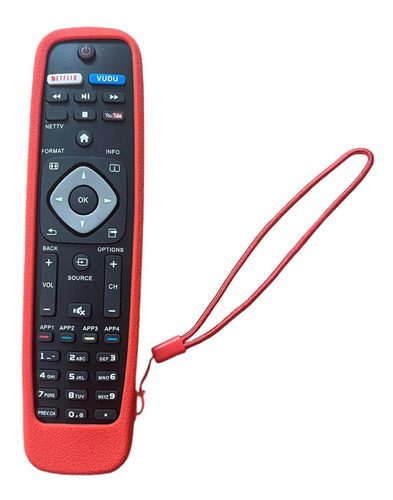 Funda Para Control Philips Tv 32plf2909 40pfl4609 Rojo