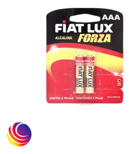 Pilha Alcalina Aaa Palito Forza Fiat Lux Caixa Com 24 Pilhas