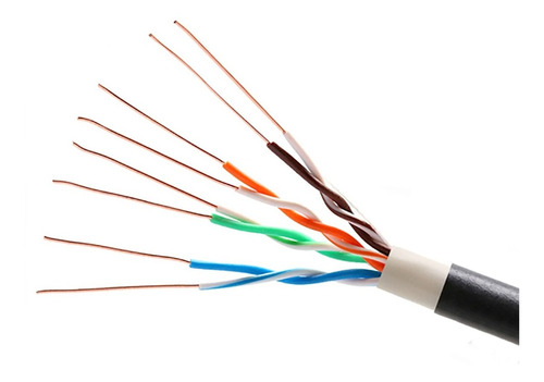 Imagen 5 de 6 de Cable Ethernet Cat 6 Exterior Blindado De 40 Metros Gigabit
