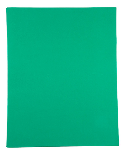 Foamy Liso Tamaño Cuadricarta 10 Pzas Selanusa Color Verde Bandera