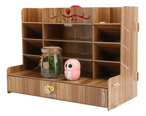 Organizador De Papelería, Almacenamiento De Madera, Innovado