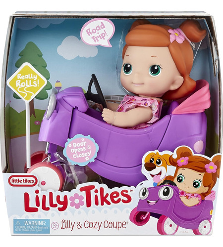 Lilly Tikes Muñeca Lilly Y Cozy Coupe - Coche Con Puertas 