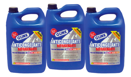 3 Líquidos Anticongelantes Y Refrigerantes Galones Gunk Color Como Se Muestra