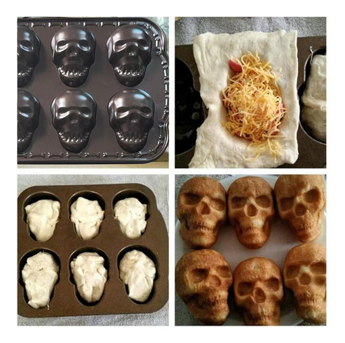 Molde Para Tartas De Halloween, 6 Piezas, Siliconas, Calaver