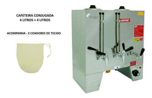 Cafeteira Conjuga 8l Café/leite Inox Consercaf Mcl8 -