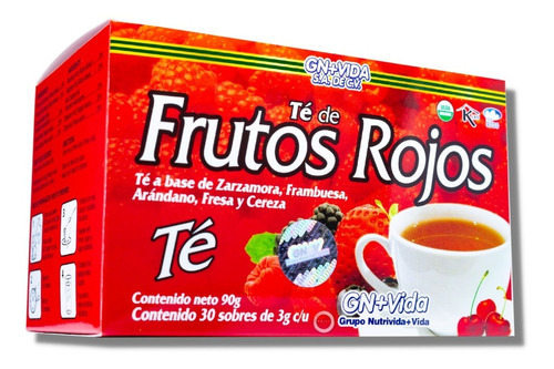 Tè Frutos Rojos Fresa,frambuesa,cereza Energizante/gn+vida