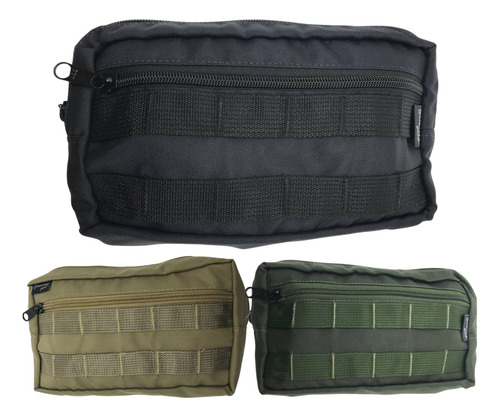 Bolso Molle Modular Guarda Airsoft Colete Cinto Tática Cor Preto