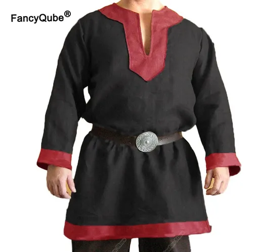 E Disfraz Medieval Tipo Túnica Celta De Manga Larga Para