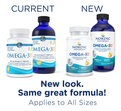 Suplemento Nordic Naturals Omega-3d 60 Cápsulas Gelatinosas
