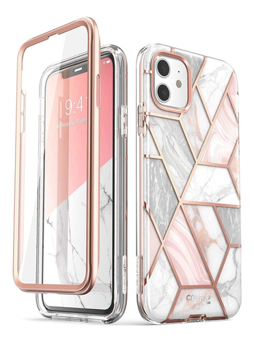 Funda Para iPhone 11 (2019), Marmol/rosa/delgada/resistente