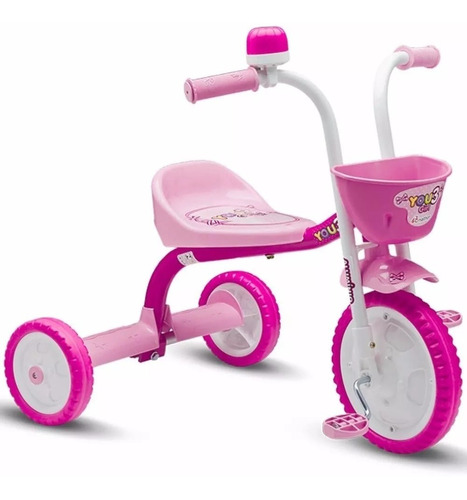 Triciclo Motoca Infantil Menina You Girl Rosa Nathor 