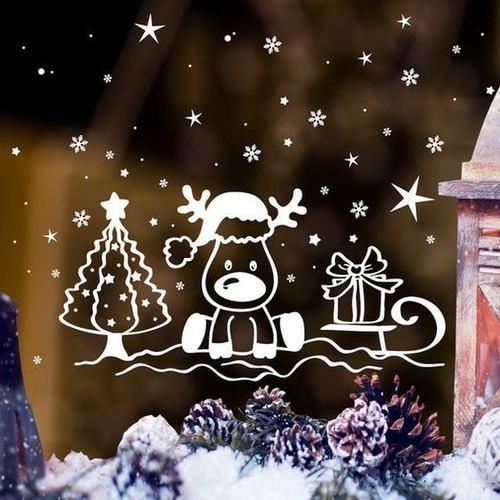 Vinil Decorativo Copos Navidad Mod 1