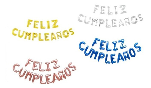 Globos Metalizados Feliz Cumpleaños 