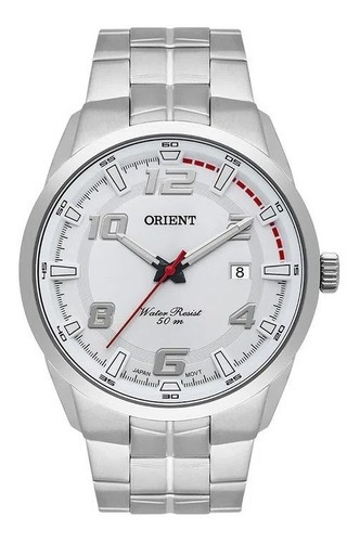 Relógio Orient Masculino Mbss1382 S2sx Prateado Analogico Cor do fundo Branco