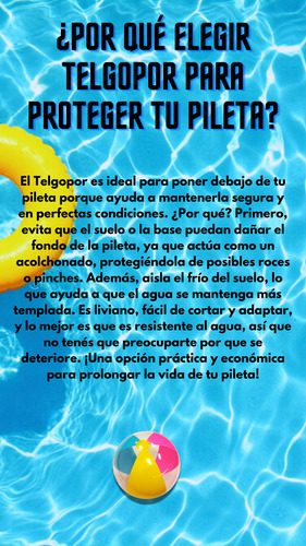 Plancha Telgopor Para Bajo Pileta 1mt X 1mt X 2cm Stand X 4u