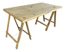 Comprar Mesa Tablon Caballete 160x80 Pino Macizo Quincho