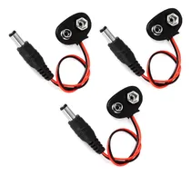 Comprar Conector Batería Dc 9v A Plug, Broche Pila Arduino 3 Piezas