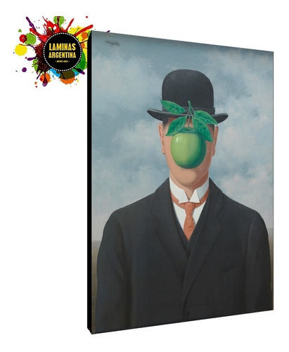 Cuadro De Magritte - Lamina Sobre Bastidor De 50x73 Cm