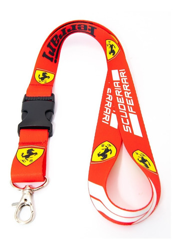 Scuderia Ferrari Formula 1 Porta Gafete Lanyard