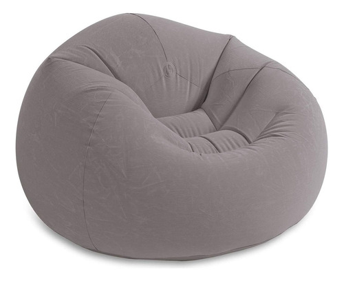 Sillon Inflable Tipo Puff Individual Color Gris