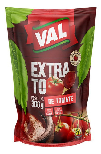 Caixa 36x Extrato De Tomate Val Sachê 300g Atacado