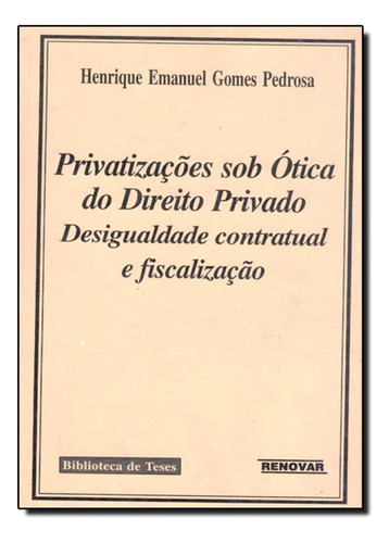 -, de Henrique Emanuel Gomes Pedrosa. Editora Renovar, capa mole em português