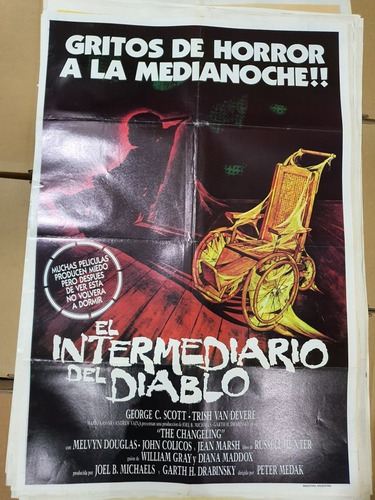 Afiche De Cine Original-el Intermediario Del Diablo- 1980