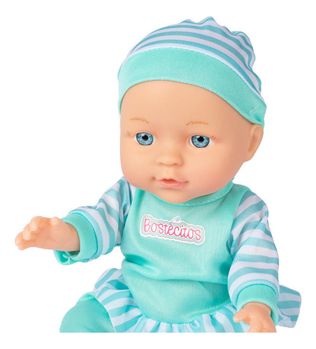 Bella Muñeca Bebe Bostecitos Con Silla De Comer
