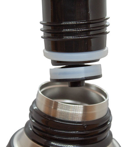 Termo Larhaus Himalaya Acero Inox 1.2l Pico Cebador Tapa Mate Color Negro