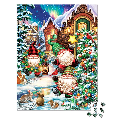 500 Piece Jigsaw Puzzle Gnome Village Made In Usa - Rom...