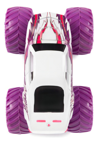 Monster Jam em escala Spin Master Blue Thunder Vs Full Charge 1:64 cor rosa