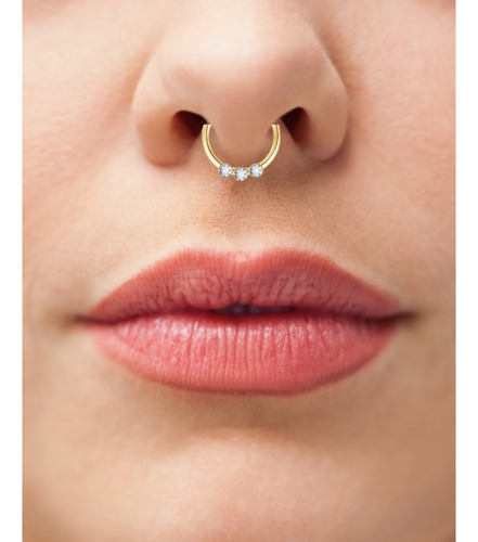 Piercing Acero Inoxidable Aro Clicker Zirconias Nariz Oreja