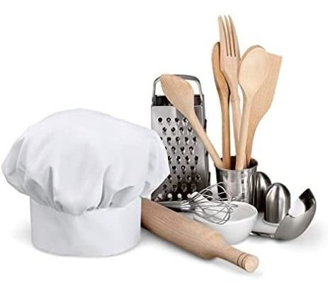 Tsd Story Juego De Gorro Y Delantal De Chef Blanco Para Adul