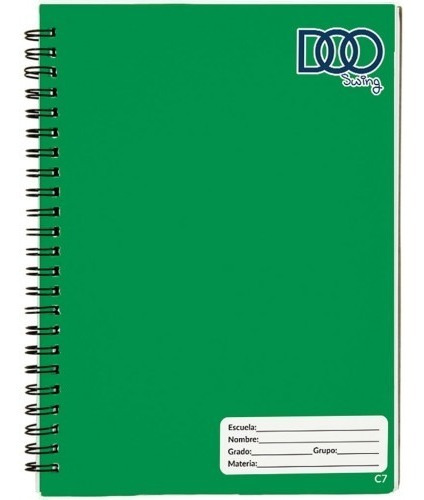 Libreta Profesional 100 Hojas Swing Doo Doble Espiral 5 Pzas