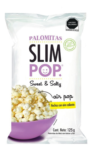 Palomitas Sweet & Salty Slimpop Caja 12 Pz 125gr