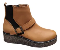 Comprar Bota De Cuero Vacuno Liotta Con Plataforma Y Taco Chino
